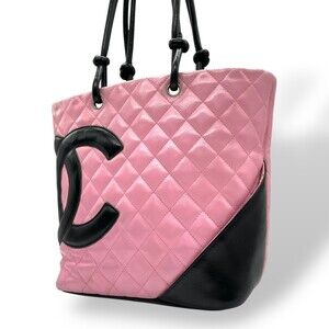 CHANEL Black Leather Tote Bag